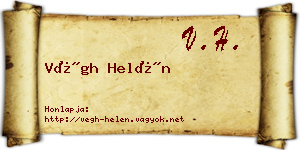 Végh Helén névjegykártya