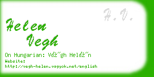 helen vegh business card